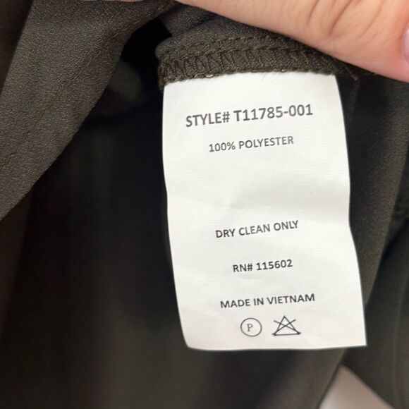 Lush Olive Green Sheer Crepe Blouse Size XL NWT - Picture 4 of 5